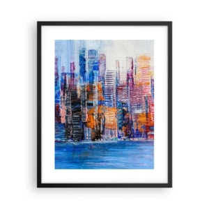 Poster in black frame - Joyful Metropolis - 40x50 cm