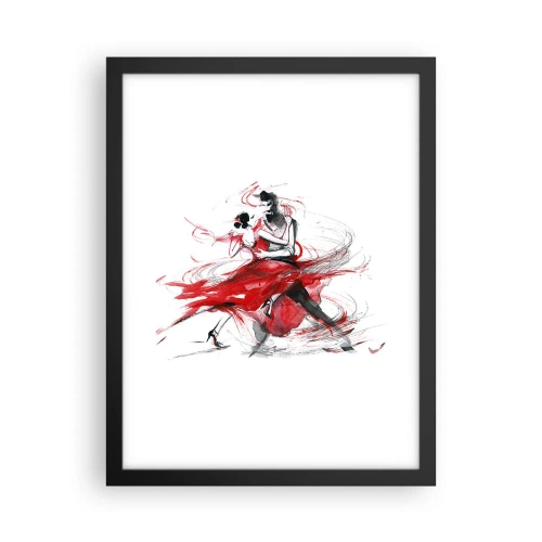 Poster in black frame - Tango - Rhythm of Passion - 30x40 cm