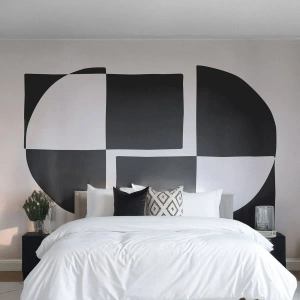Photo Wallpaper Standard Eco - Antithesis-Synthesis - Abstraction, Piece, Black and white - 250x175 cm