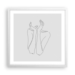 Poster in white frmae - What Girls Are Dreaming of - 50x50 cm
