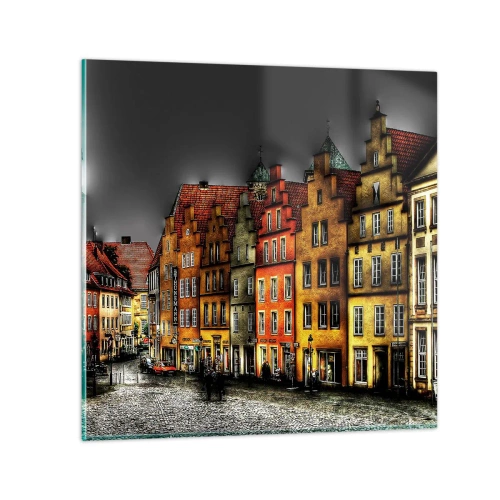 Glass picture - We Are Only Missing an Enchanted Carriage - 70x70 cm