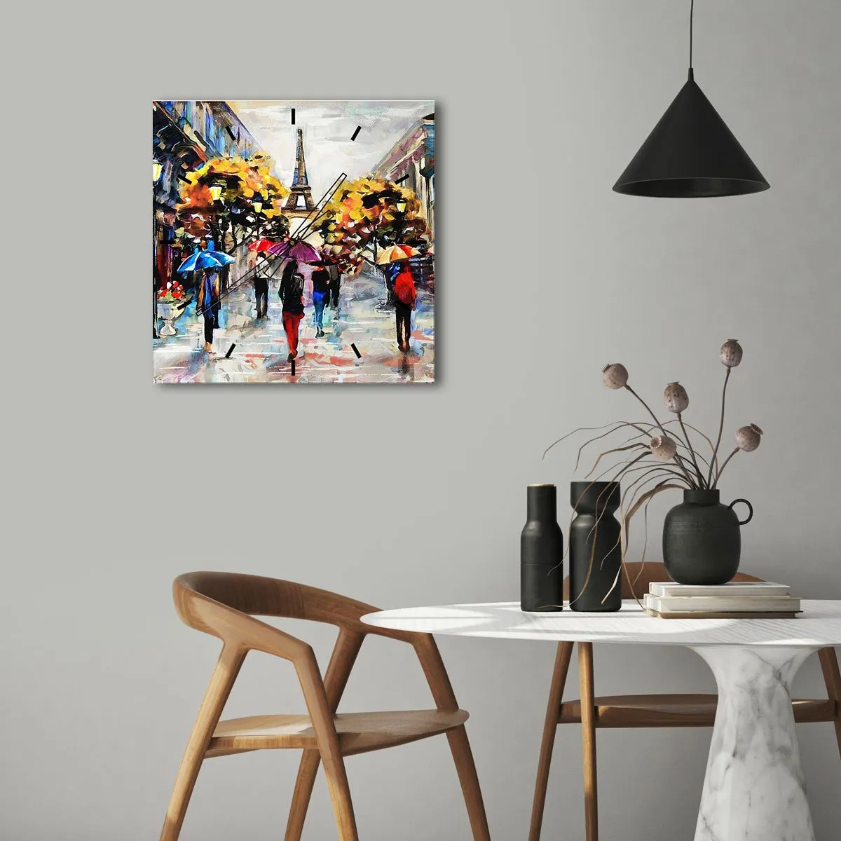 Wall clock - Clock on glass - Especially Beautiful in Autumn - 40x40 cm