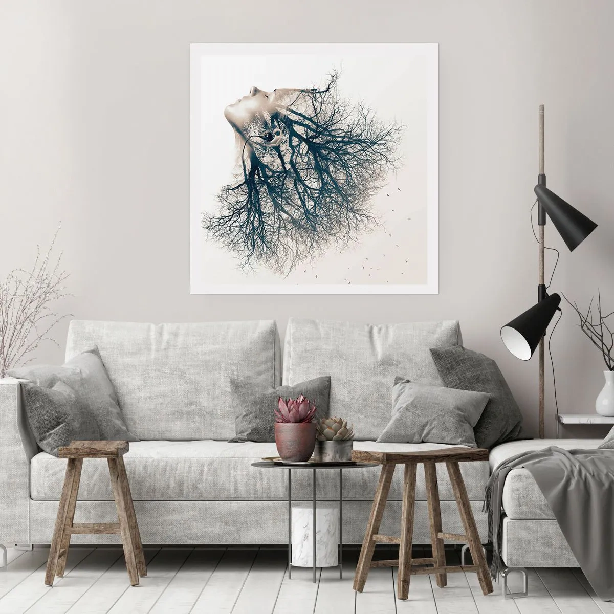 Poster - Listening to the Whisper of the Trees - 30x30 cm