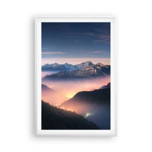 Poster in white frmae - Light in the Valleys - 61x91 cm