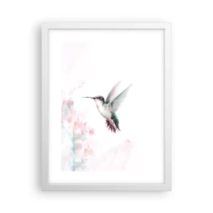 Poster in white frmae - Stopped in Flutter - 30x40 cm