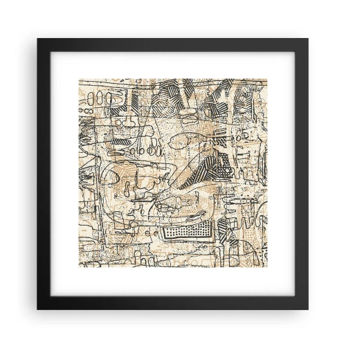 Poster in black frame - Waiting to Be Decoded - 30x30 cm