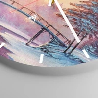 Clock face with lines