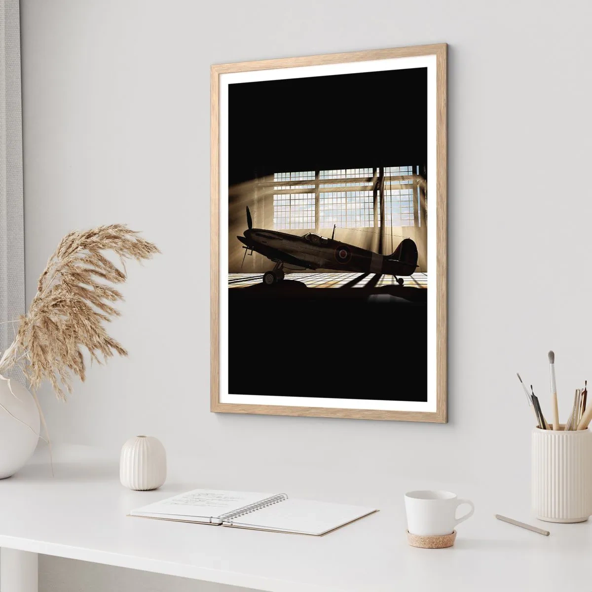 Poster in light oak frame - Warrior's Rest - 30x40 cm