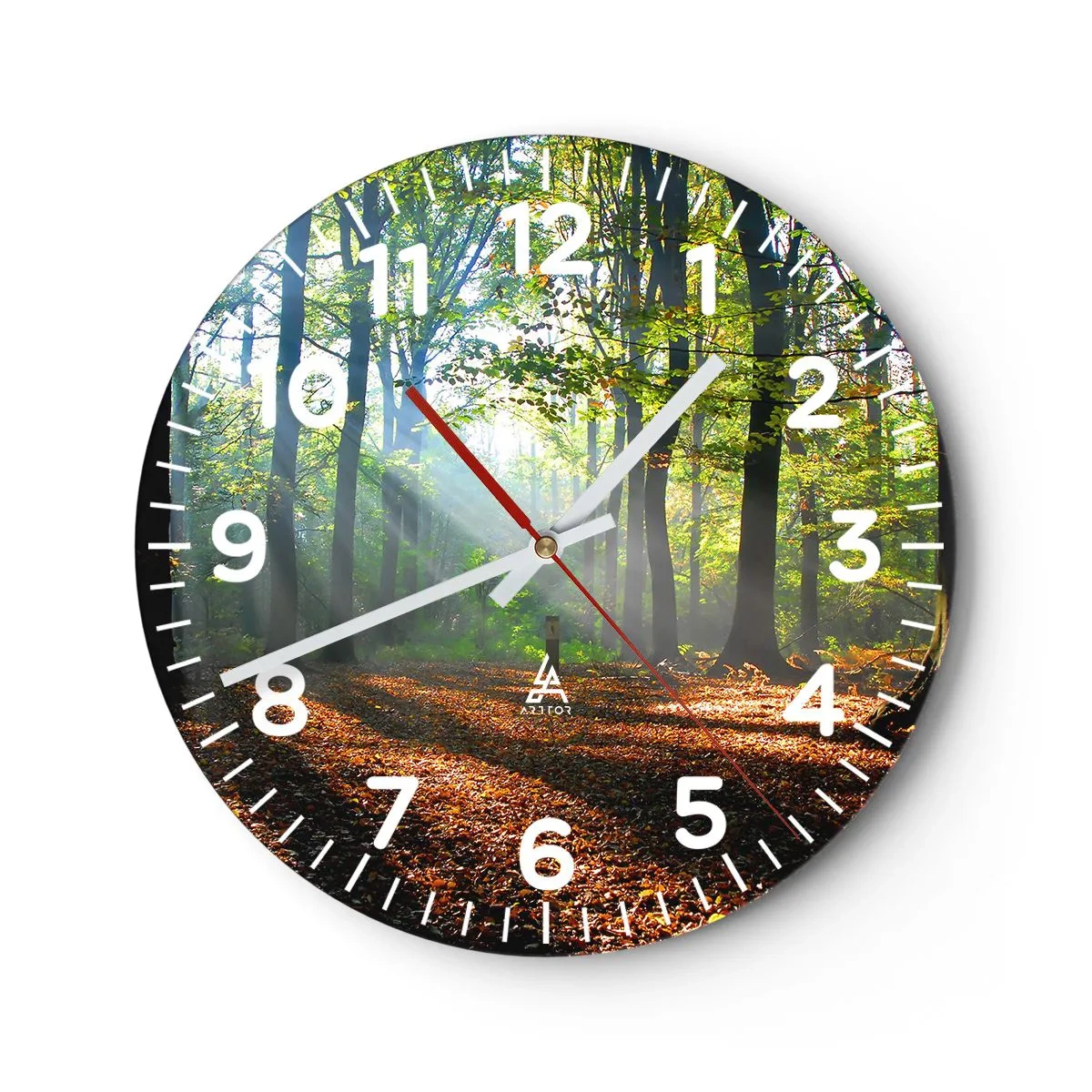 Wall clock - Clock on glass - Highs And Lows - 40x40 cm