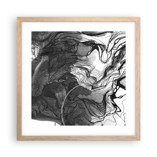 Poster in light oak frame - Wrapped up in Dreams - 40x40 cm