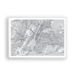 Poster in white frmae - Anatomy of Metropolis - 100x70 cm