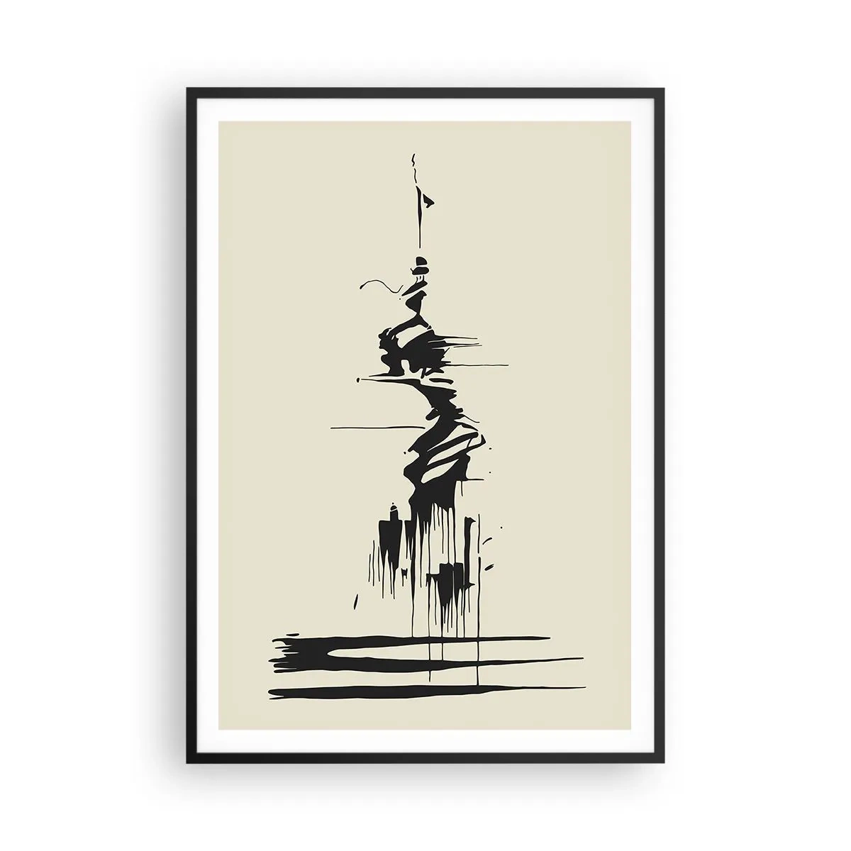 Poster in black frame - Hasty Abstract - 70x100 cm