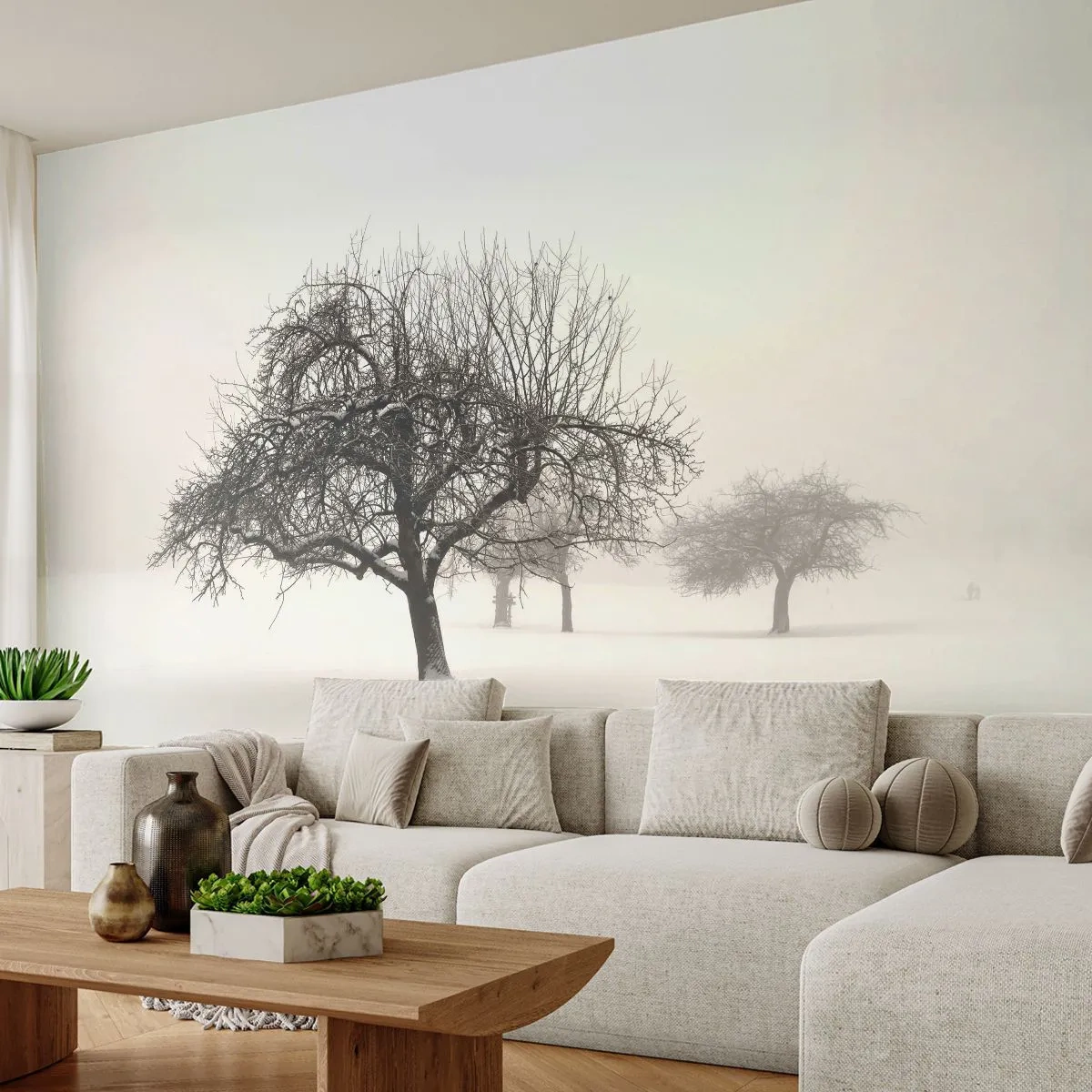 Photo Wallpaper Premium Canvas - Winter Dream - Graphics, Tree, Nature - 450x315 cm