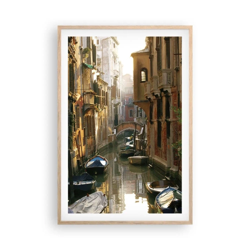 Poster in light oak frame - In a Venetian Alley - 61x91 cm