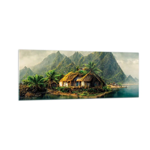 Glass picture - Tropical Paradise - 140x50 cm