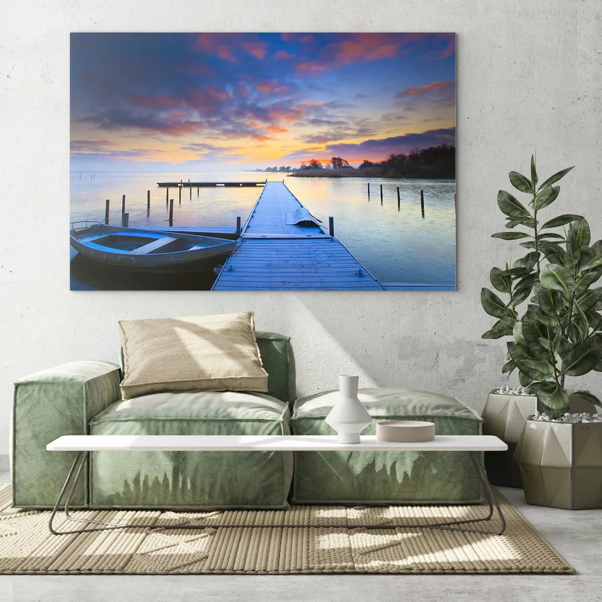 Glass picture - Purple-Golden Peace - 120x80 cm