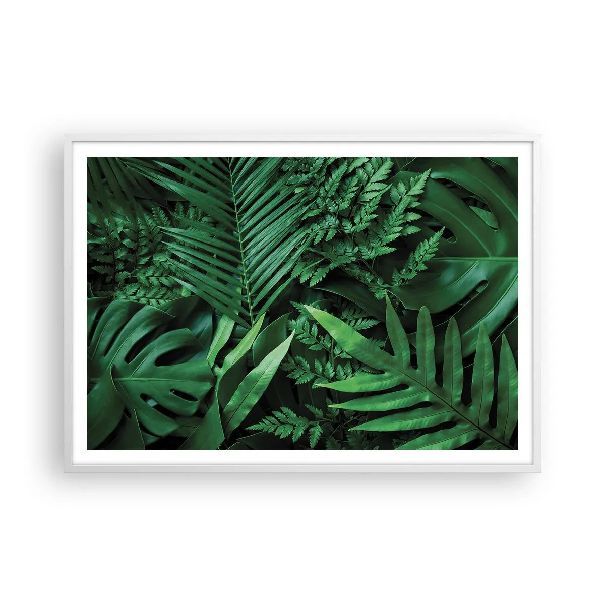 Poster in white frmae - In a Green Hug - 100x70 cm