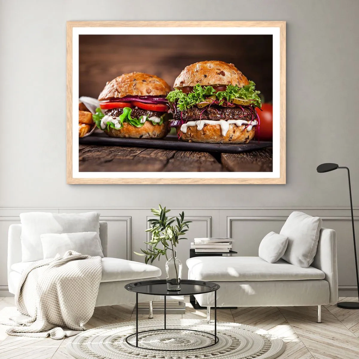 Poster in light oak frame - American Dream - 91x61 cm