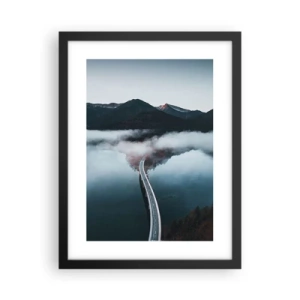 Poster in black frame - By the Water Smooth as a Mirror - 30x40 cm