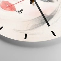 Clock face with lines