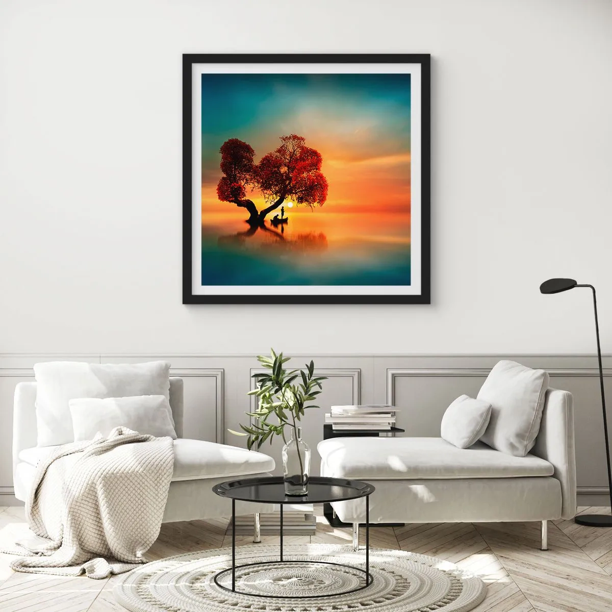 Poster in black frame - Far Away and Lost to the World - 50x50 cm