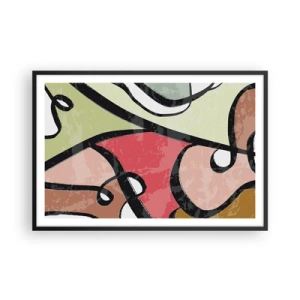 Poster in black frame - Pirouettes Among Colours - 91x61 cm