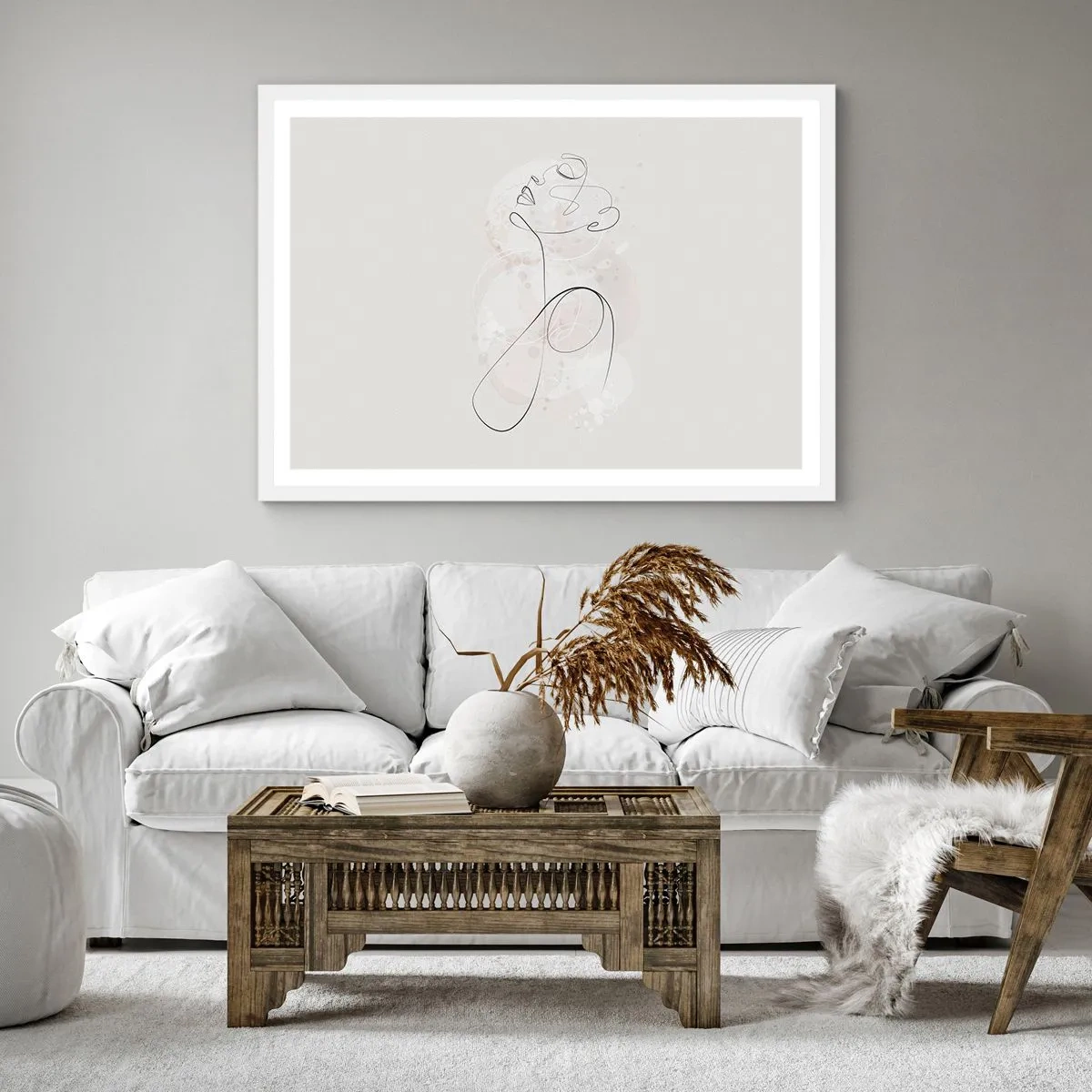 Poster in white frmae - Spiral of Beauty - 50x50 cm