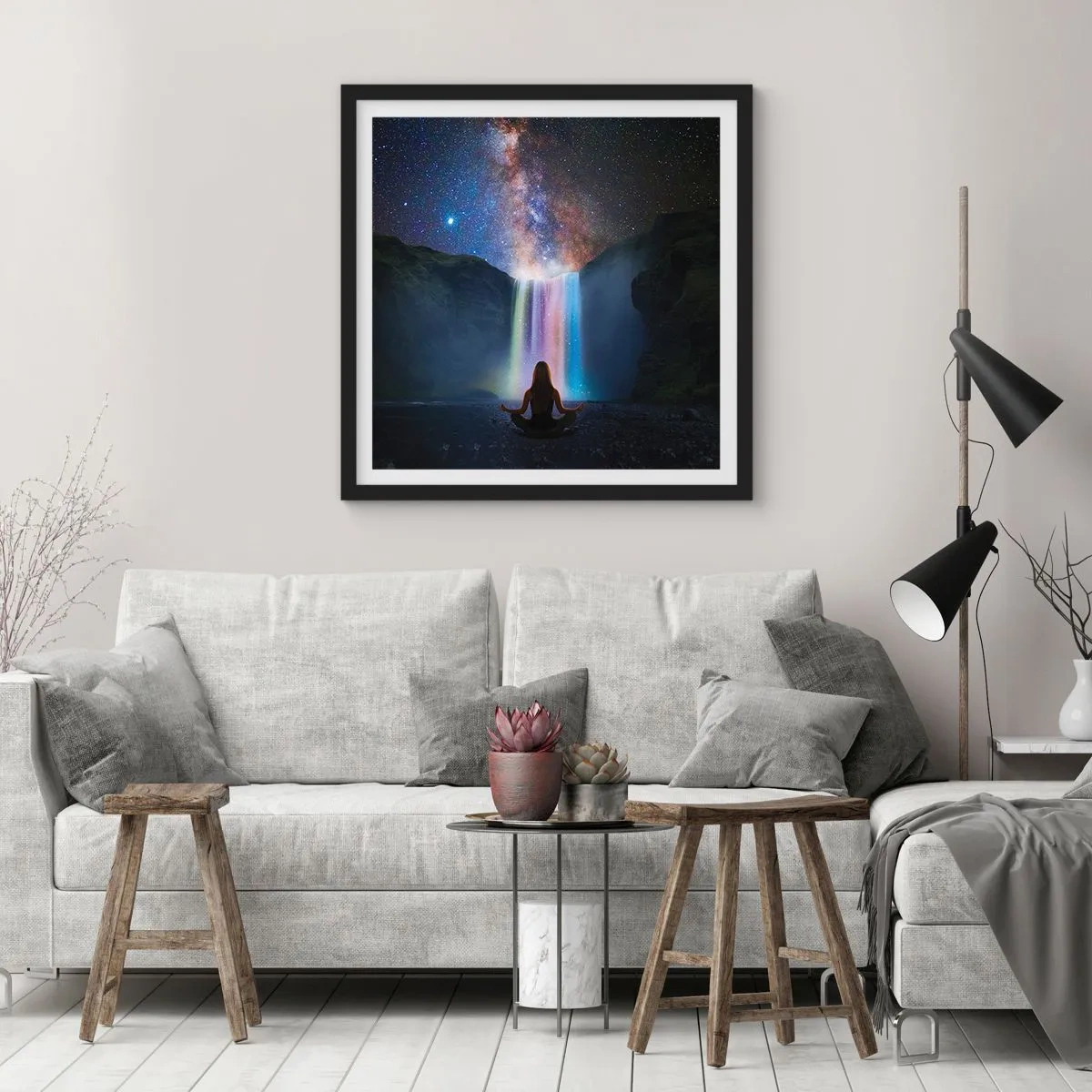 Poster in black frame - Absolute Harmony - 30x30 cm