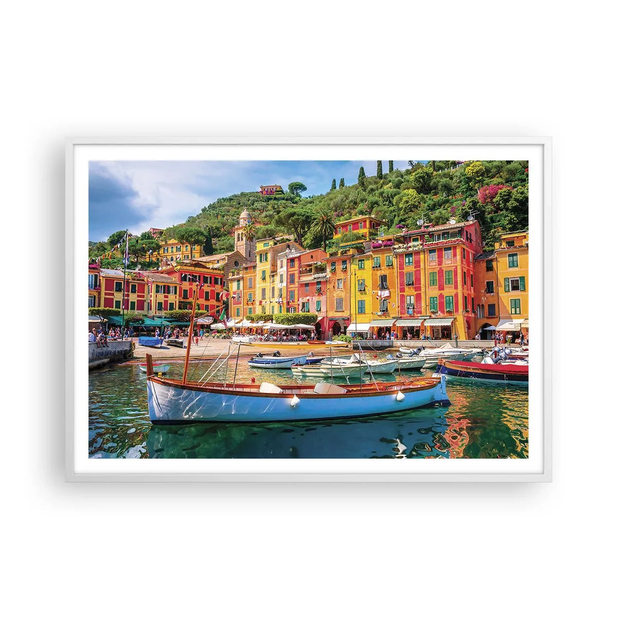 Poster in white frmae - Italian Morning - 100x70 cm