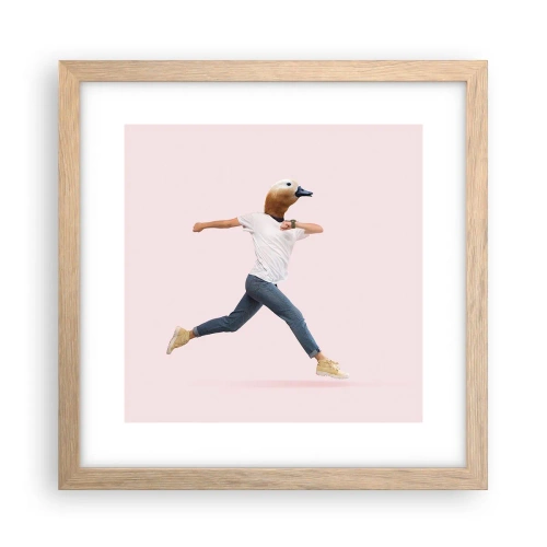 Poster in light oak frame - Pinch of Absurd - 30x30 cm