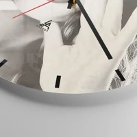 Clock face with lines