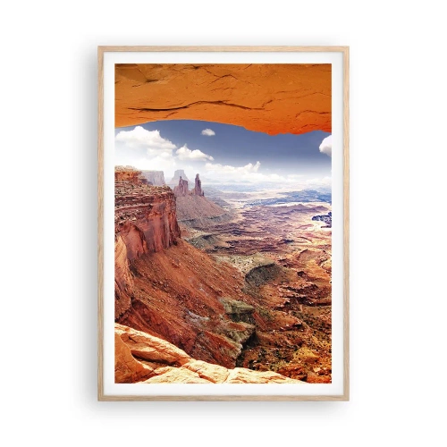 Poster in light oak frame - Sculpted by Nature - 70x100 cm