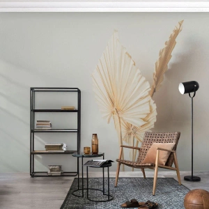 Photo Wallpaper Premium Canvas - When It Needs Calming Down - Bright, Minimalism, Leaf - 500x350 cm