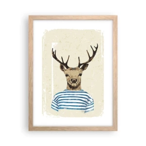 Poster in light oak frame - Becaue I Like Striped T-Shirts - 30x40 cm