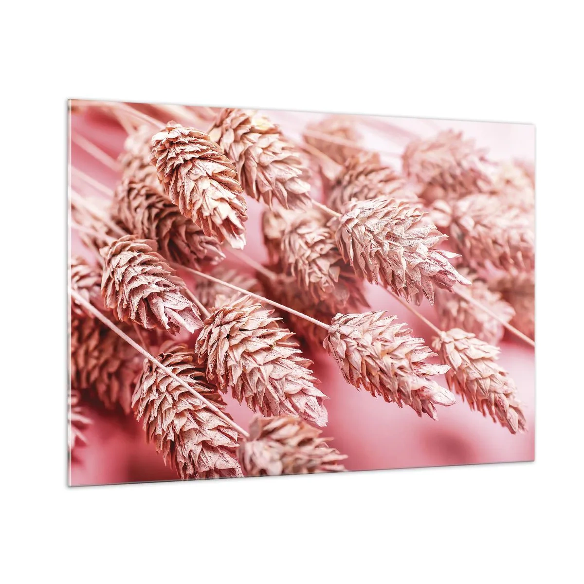 Glass picture - Flowery Cascade in Pink - 100x70 cm