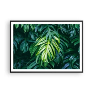 Poster in black frame - Immerse Yourself in Freshness - 100x70 cm