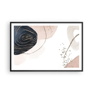 Poster in black frame - Everything Flows - 91x61 cm