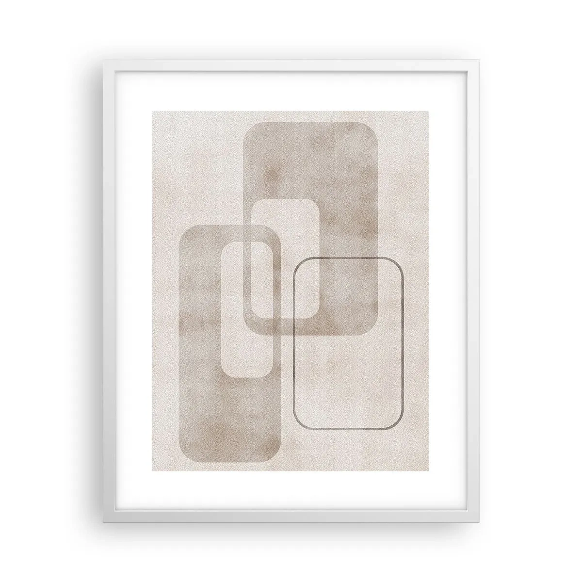 Poster in white frmae - Geometrical Grout - 40x50 cm