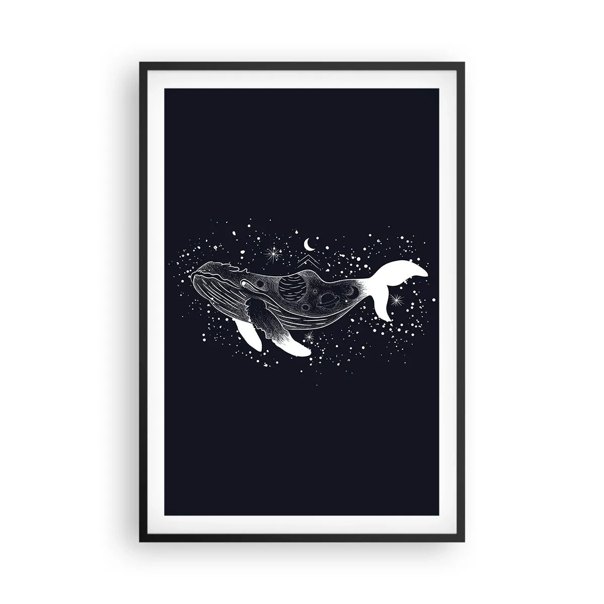Poster in black frame - In the Ocean of Universe - 61x91 cm