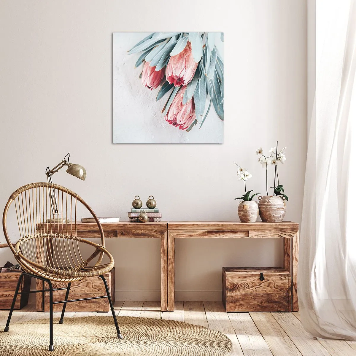 Canvas picture - Ashamed of Their Own Beauty - 40x40 cm