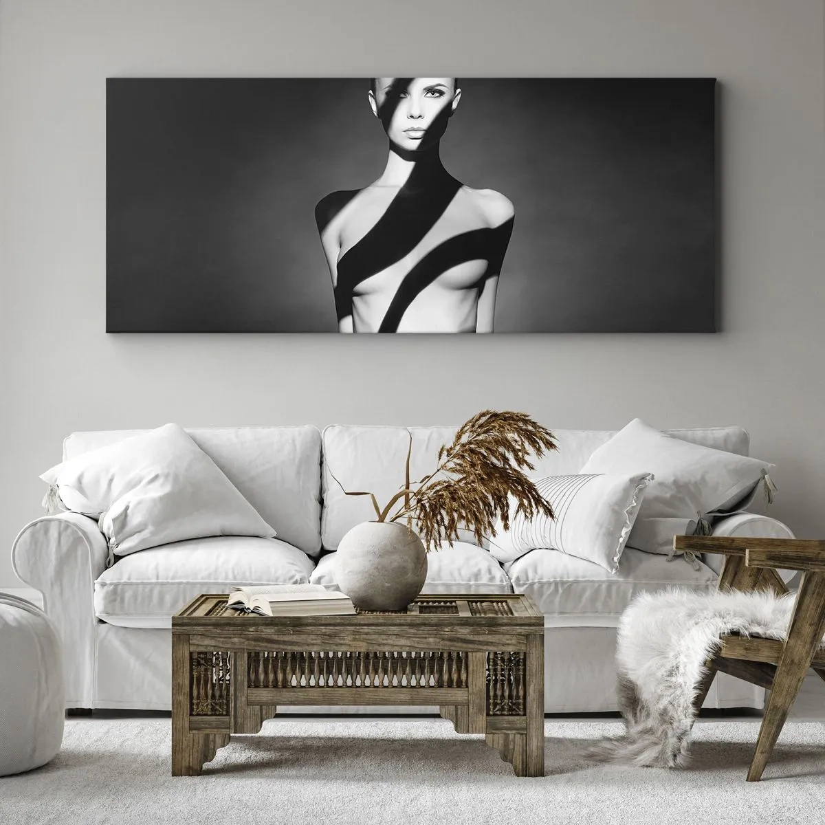 Canvas picture - In the Light and in the Shadow - 90x30 cm