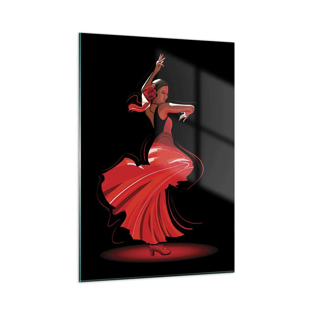 Glass picture - Fiery Spirit of Flamenco - 50x70 cm