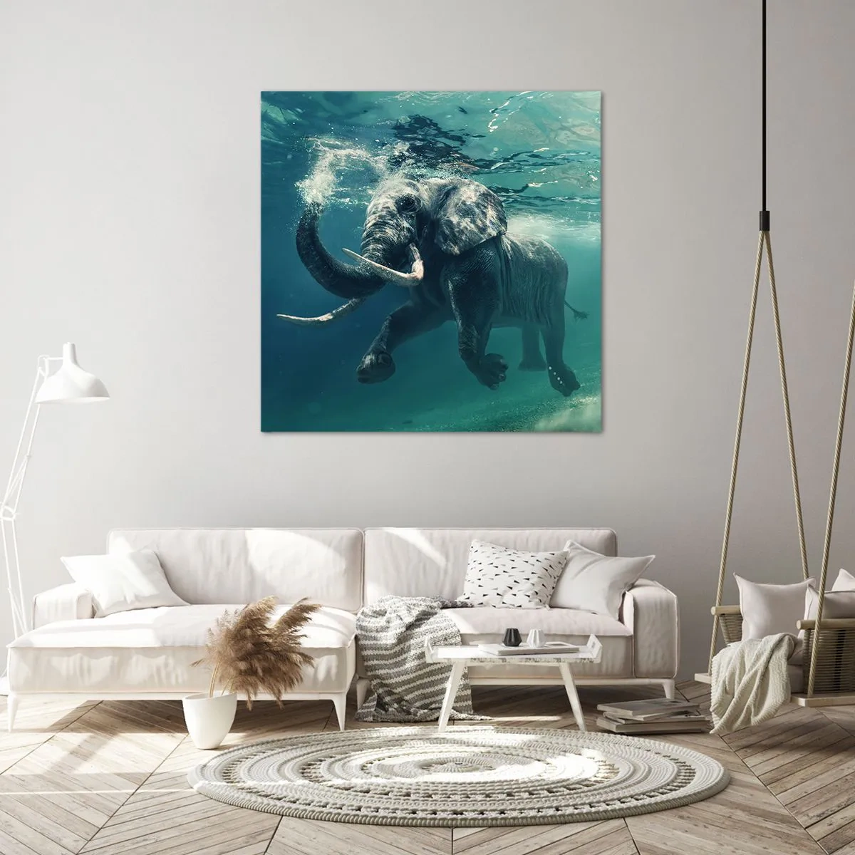 Canvas picture - Everyone Likes to Swim - 40x40 cm