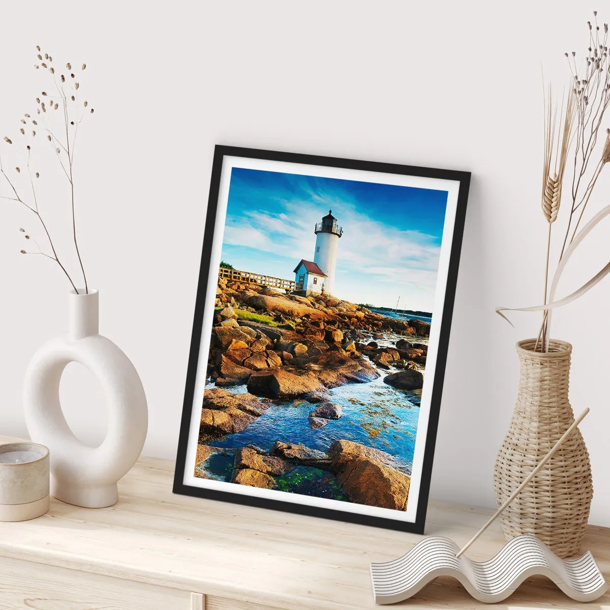Poster in black frame - Be Home Safe, I Am Waiting - 30x40 cm