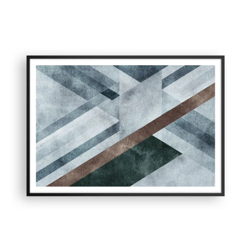 Poster in black frame - Refined Elegance of Geometry - 100x70 cm