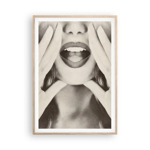 Poster in light oak frame - Coming! - 70x100 cm