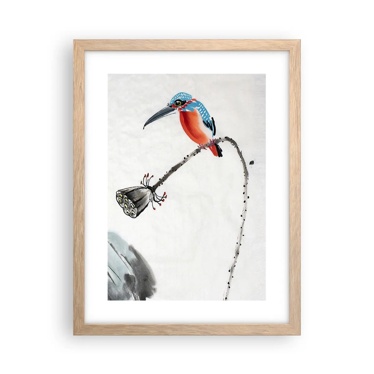 Poster in light oak frame - Life of a Meadow - 30x40 cm