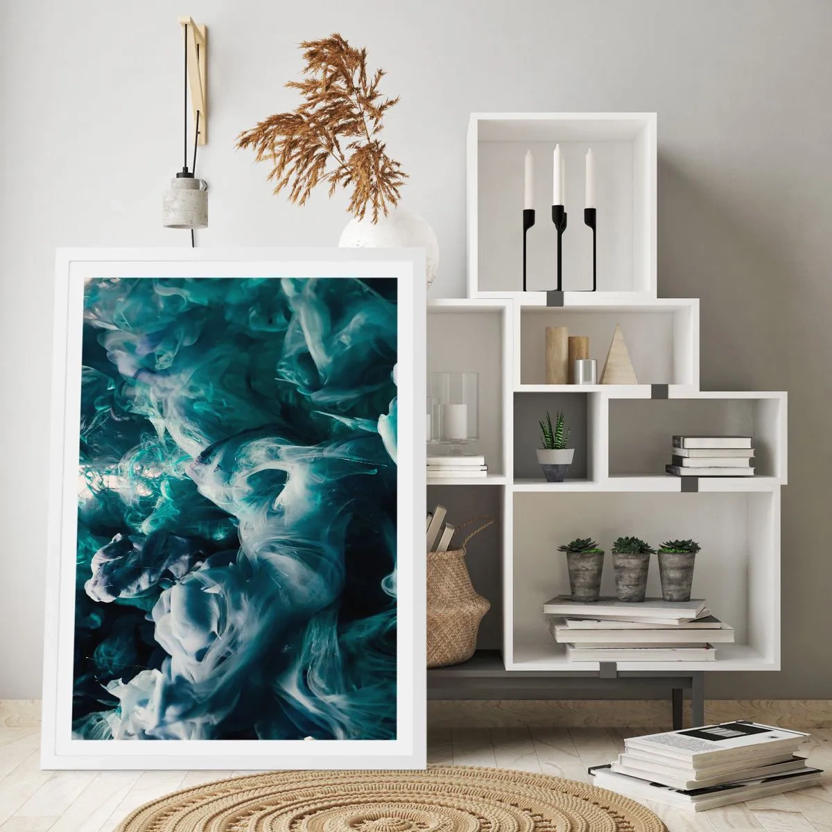 Poster in white frmae - Movement of Colour - 30x40 cm