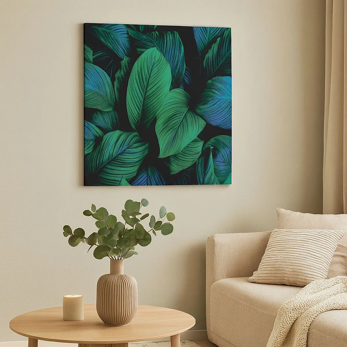 Canvas picture - In a Green Crowd - 30x30 cm