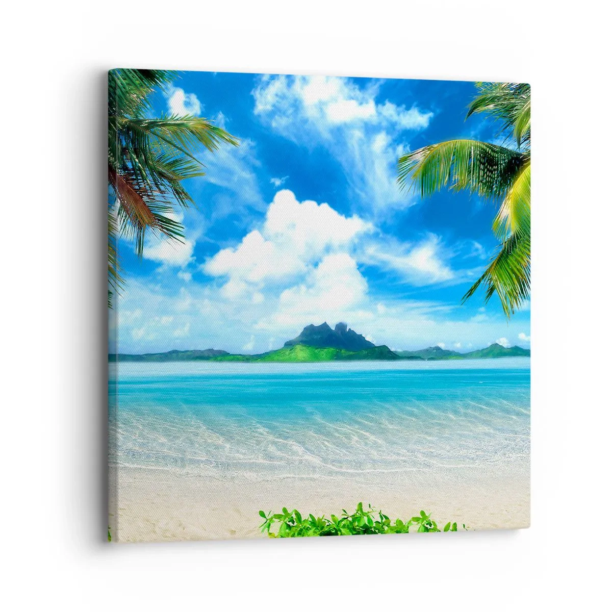 Canvas picture - Blue Tropics - 30x30 cm
